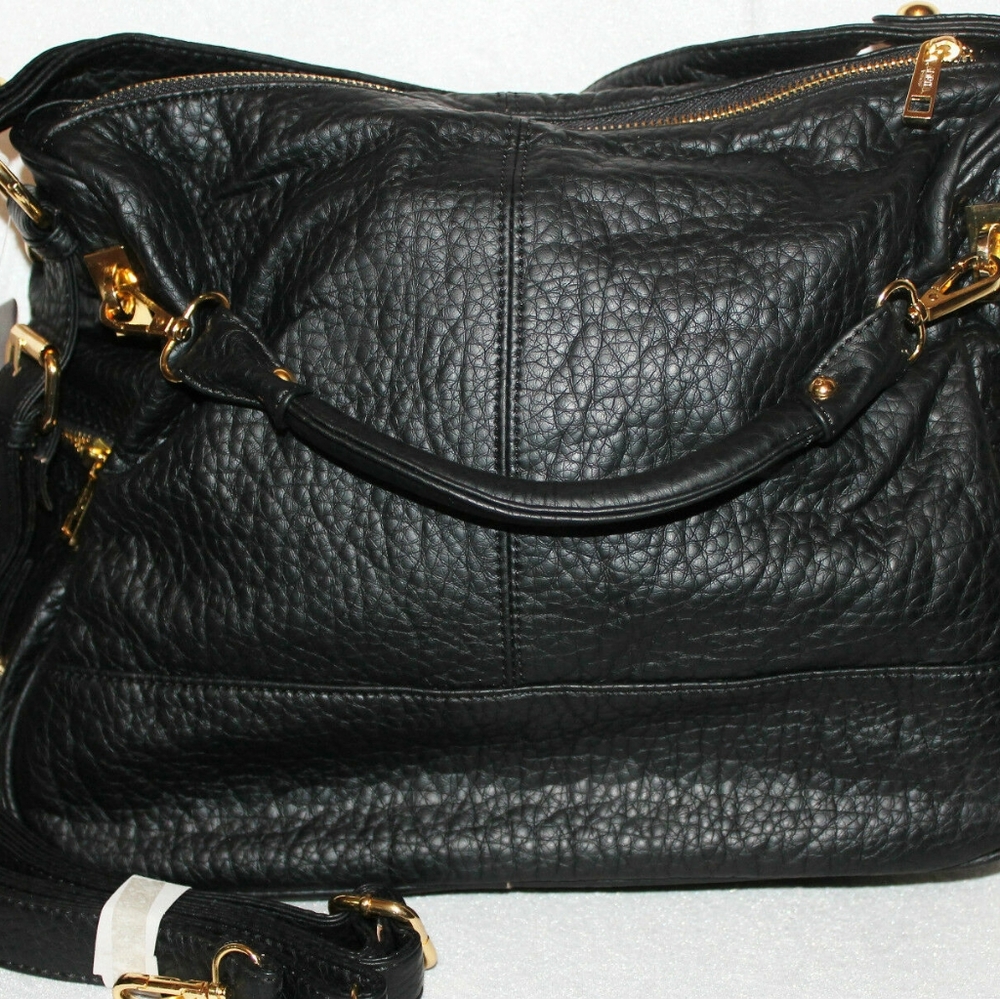 Amrita Singh lg black shoulder crossbody satchel